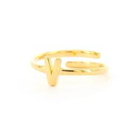 Imotionals Ring Letter V Goud