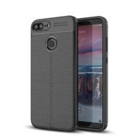 Voor Huawei Honor 10 Lite Litchi textuur zachte TPU beschermende Case (zwart)