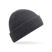 Heren Beanie Wintermuts grafiet grijs 100% acryl extra warm One size  -