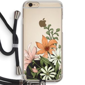 Floral bouquet: iPhone 6 / 6S Transparant Hoesje met koord