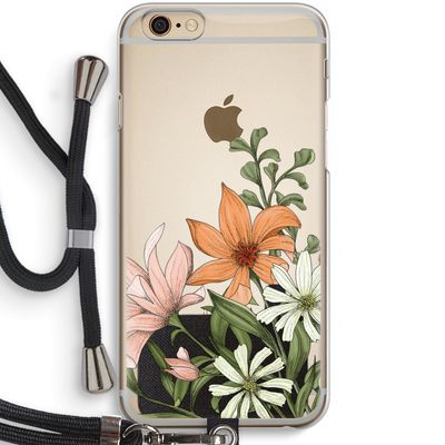 Floral bouquet: iPhone 6 / 6S Transparant Hoesje met koord