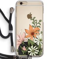 Floral bouquet: iPhone 6 / 6S Transparant Hoesje met koord