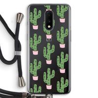 Cactus Lover: OnePlus 7 Transparant Hoesje met koord