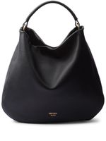 Prada grand sac porté épaule en cuir - Noir