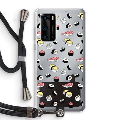 Sushi time: Huawei P40 Transparant Hoesje met koord