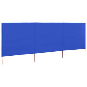 The Living Store Inklapbaar 3-panelig windscherm - 400 x 160 cm - Nonwoven stof en hout