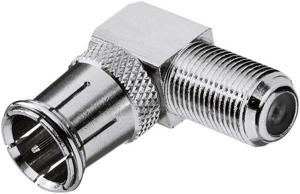 Renkforce RF-4196997 tussenstuk voor kabels F F quick Zilver