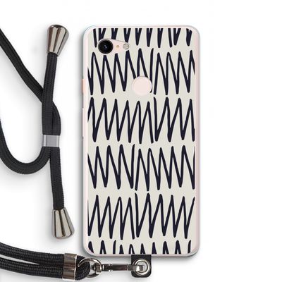 Marrakech Zigzag: Pixel 3 XL Transparant Hoesje met koord
