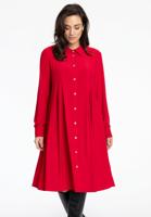 Yoek Jurk plooien | Rood | Maat 58/60 Yoek Jurk plooien | Rood | Maat 58/60