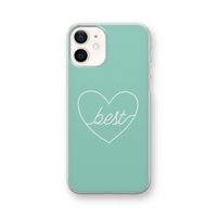 Best heart pastel: iPhone 12 Transparant Hoesje