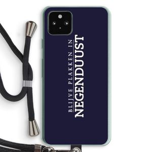 Blijve plakken in Negenduust: Pixel 5a 5G Transparant Hoesje met koord