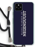 Blijve plakken in Negenduust: Pixel 5a 5G Transparant Hoesje met koord