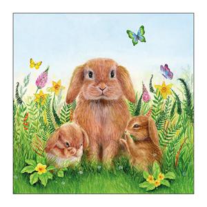 Ambiente Servetten Rabbit Family 33cm 20 Stuks