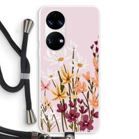 Painted wildflowers: Huawei P50 Transparant Hoesje met koord