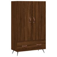 vidaXL Hoge kast 69,5x31x115 cm bewerkt hout bruin eikenkleur - thumbnail