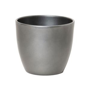 Floran Plantenpot - grijs - mat - keramiek - H13 x D12 cm - bloempot