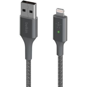 Boost Charge Lightning/ USB-A kabel met slimme led, 1,2 meter Kabel