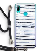 Ink Stripes: Huawei P Smart (2019) Transparant Hoesje met koord