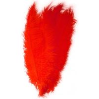 10x Grote decoratie veren/struisvogelveren rood 50 cm   -