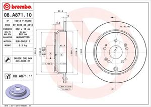 Remschijf BREMBO, Remschijftype: Massief, u.a. für Honda