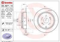 Remschijf BREMBO, Remschijftype: Massief, u.a. für Honda - thumbnail