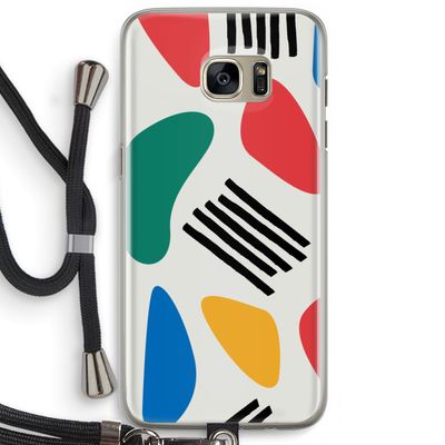 Illustratieve pop 1: Samsung Galaxy S7 Edge Transparant Hoesje met koord