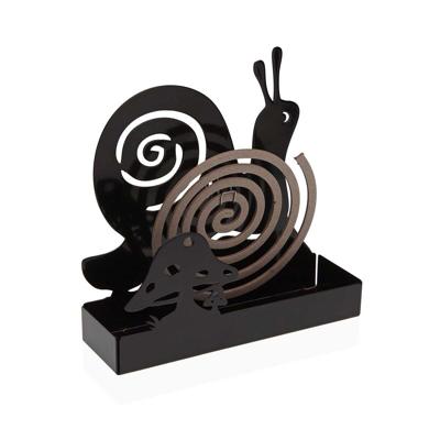 Steun voor anti-muggen spiralen Versa Zwart Metaal 5 x 17 x 17 cm Slak