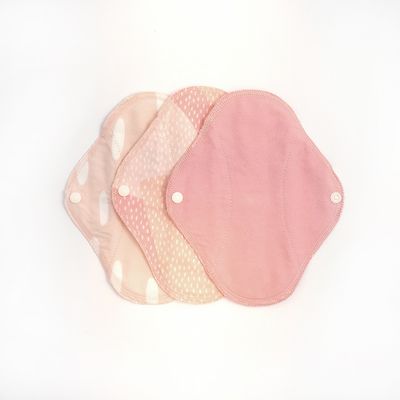 ImseVimse Wasbare Inlegkruisjes bio katoen 3 stuks (Design: Pink Sprinkle /Bloesem roze mix)