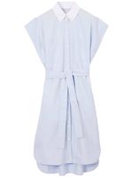 Burberry robe-chemise à taille ceinturée - Bleu