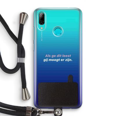 gij moogt er zijn: Huawei P Smart (2019) Transparant Hoesje met koord