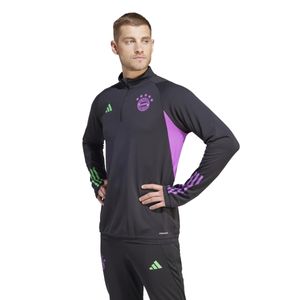 adidas Bayern München Trainingstrui 1/4-Zip 2023-2024 Zwart Groen Paars