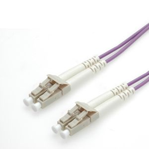 ROLINE FO Jumper Cable 50/125µm OM4, LC/LC, Low-Loss-Connector 2m Glasvezel kabel Violet