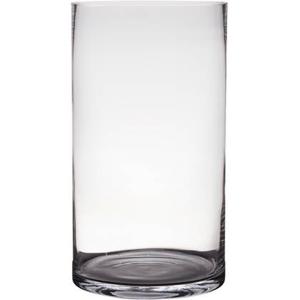 Hakbijl Glass Cilinder vaas - transparant - glas - D25 x H45 cm