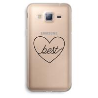 Best heart black: Samsung Galaxy J3 (2016) Transparant Hoesje