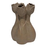 Mansion Atmosphere Tulpenvaas pastel bruin 14x14x20,8cm