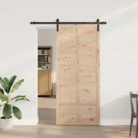 Schuifdeur Bruin 80 x 208 cm Massief grenenhout