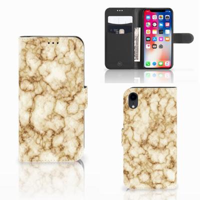 Apple iPhone Xr | Bookcase | Marmer Goud
