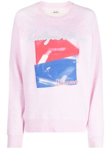 Zadig&Voltaire hoodie Photoprint à logo brodé - Rose