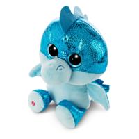 Nici glubschis pluchen knuffel draak blauw jet-jet, 15cm