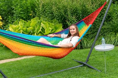 Tropilex Hangmatset Double 'Easy & Mexico' Rainbow - Veelkleurig - Mexicaans - 150 kg