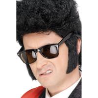 Zwarte verkleed plak bakkebaarden 2 stuks - Blues Brothers/Elvis carnaval accessoires