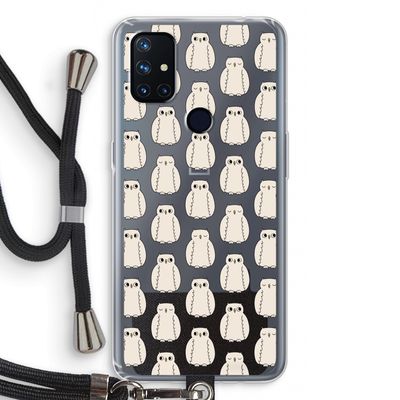 Uilen: OnePlus Nord N10 5G Transparant Hoesje met koord