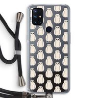 Uilen: OnePlus Nord N10 5G Transparant Hoesje met koord