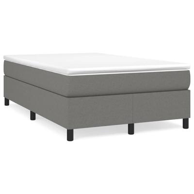 Boxspring met matras stof donkergrijs 120x190 cm