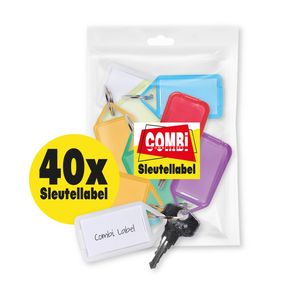 Sleutellabel Combi-Label openklapbaar- Sleutelhanger - Naamlabel - 40x