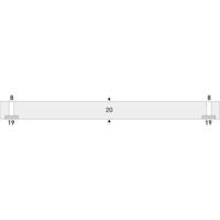 Moravia 422.18.949 Beschermprofiel Zwart, Geel (b x h x d) 500 x 200 x 20 mm