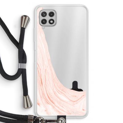 Peach bath: Samsung Galaxy A22 4G Transparant Hoesje met koord