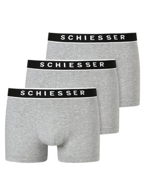 Schiesser - 95-5 - Shorts - 3 pack - licht grijs, Maat:2XL