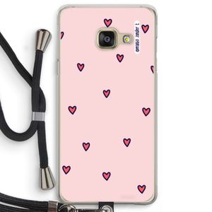 Hartjes: Samsung Galaxy A3 (2016) Transparant Hoesje met koord