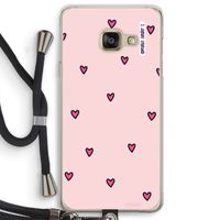 Hartjes: Samsung Galaxy A3 (2016) Transparant Hoesje met koord Hartjes: Samsung Galaxy A3 (2016) Transparant Hoesje met koord